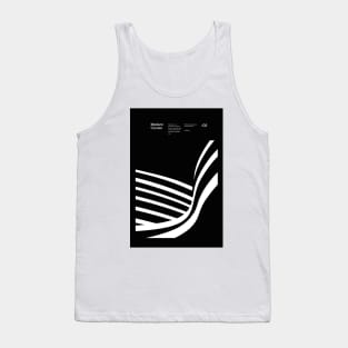 Modern Curves 02, Modern Architecture Design, minimalist Design, Modern Art, Typographic, Helvetica Tank Top